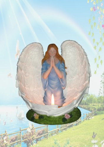 AND30274 Warm Embrace Angel Tealight holder